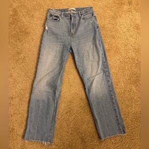 Abercrombie & Fitch Curve Love The Ankle Straight Ultra High Rise Jean